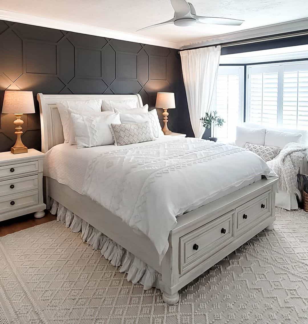 White Furniture Sets for a Black Bedroom - Soul & Lane