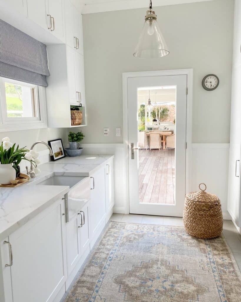 White Interior Door Trim Ideas for White Kitchen