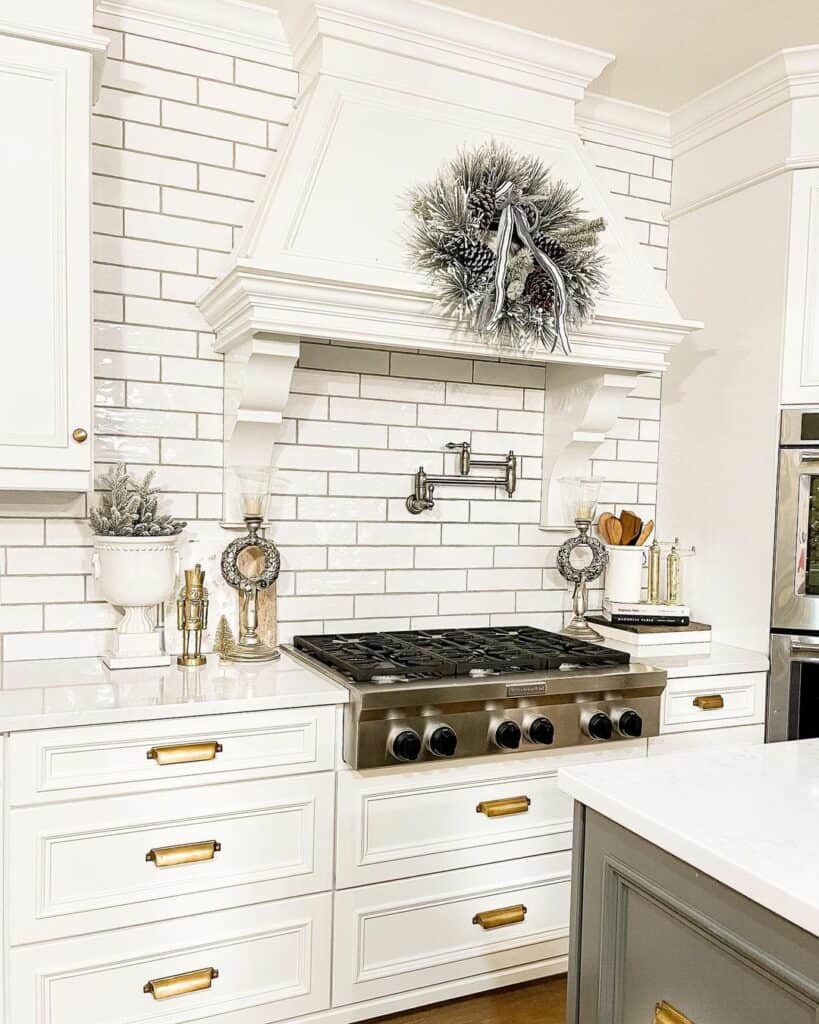 White Kitchen with Gold Hardware Soul & Lane