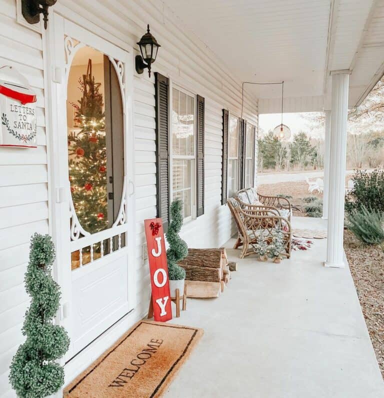 White Mailbox to Collect Letters for Santa