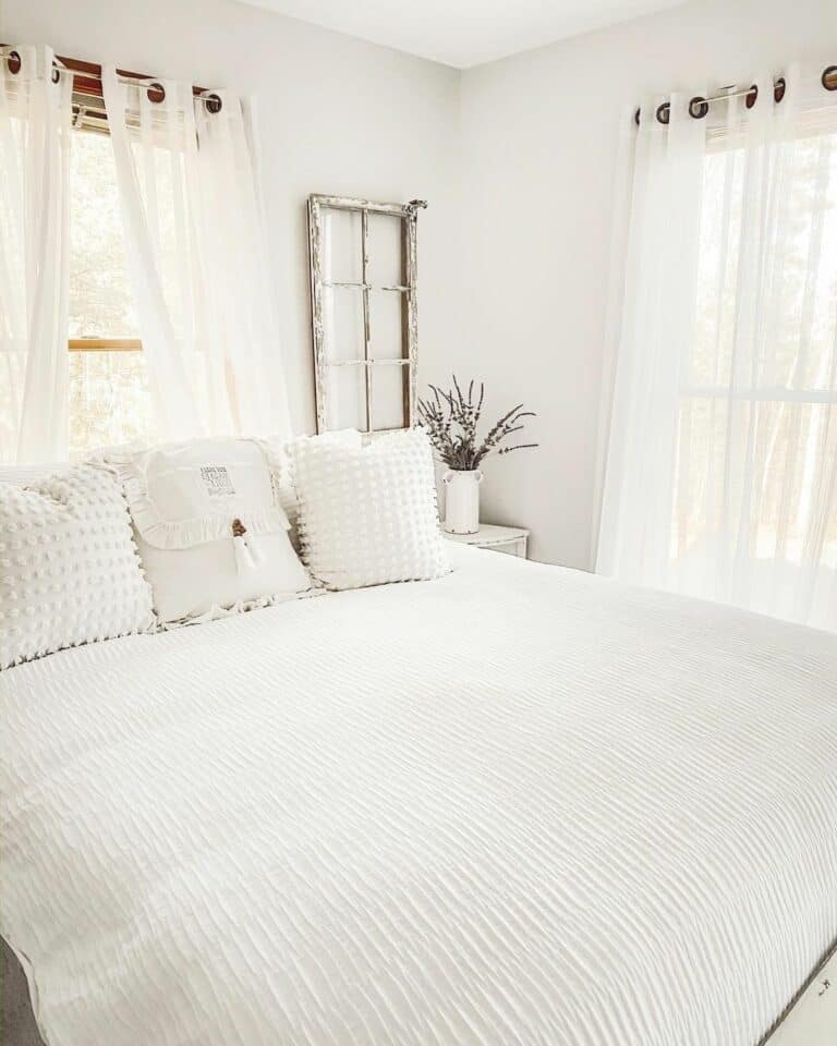 White Modern Bed in Front of Window