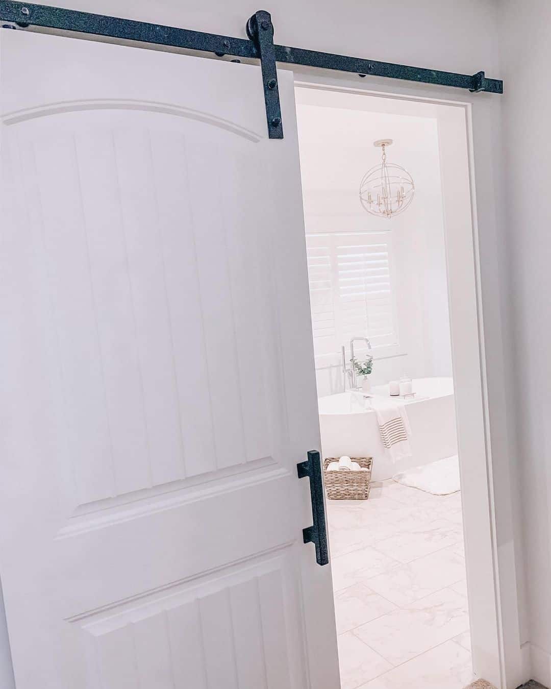 White Sliding Door for Bathroom - Soul & Lane