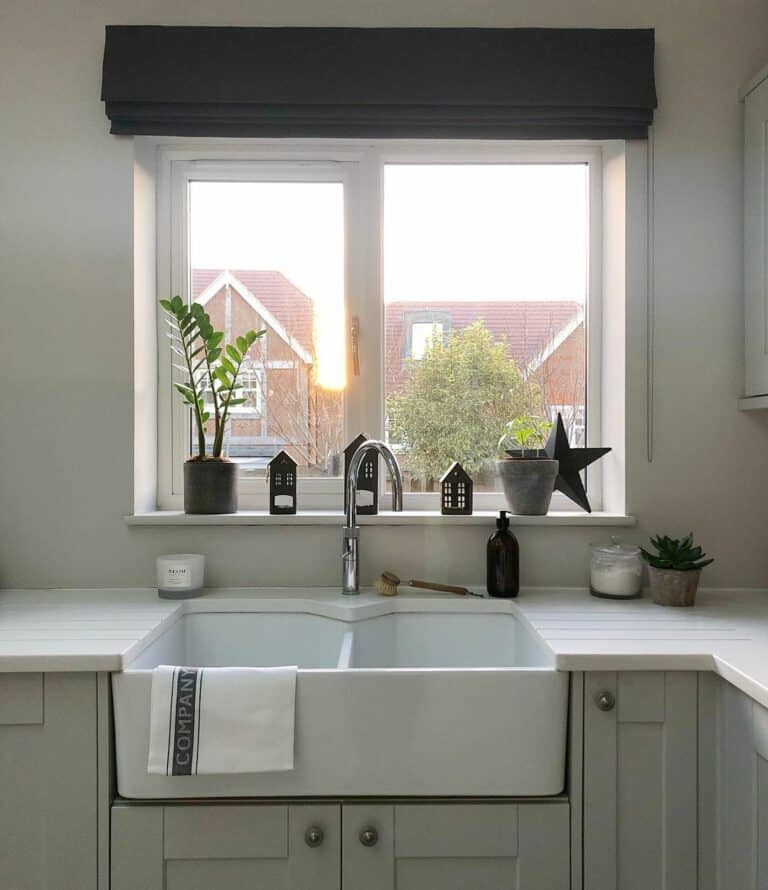 White Window Wall with No Backsplash