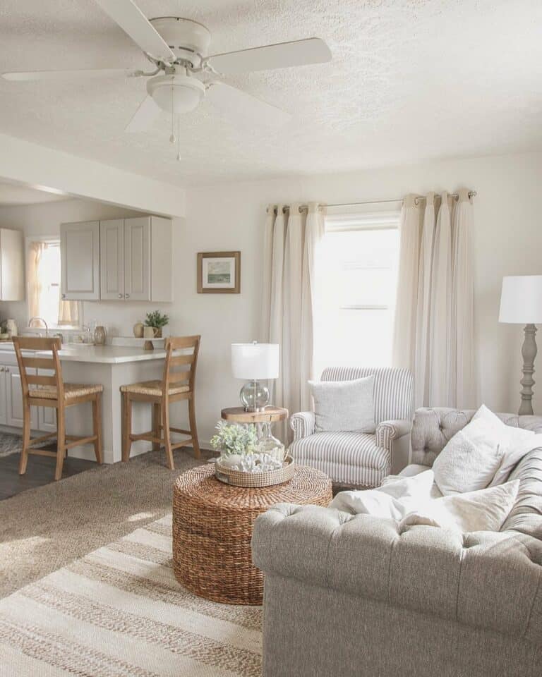 Wicker Coffee Table for Small Living Room