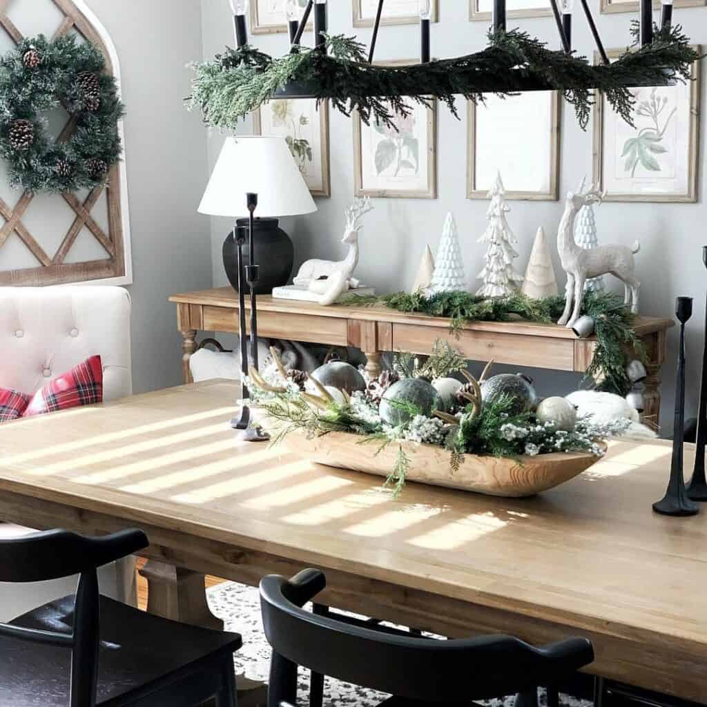 Winter-themed and Cozy Dining Room