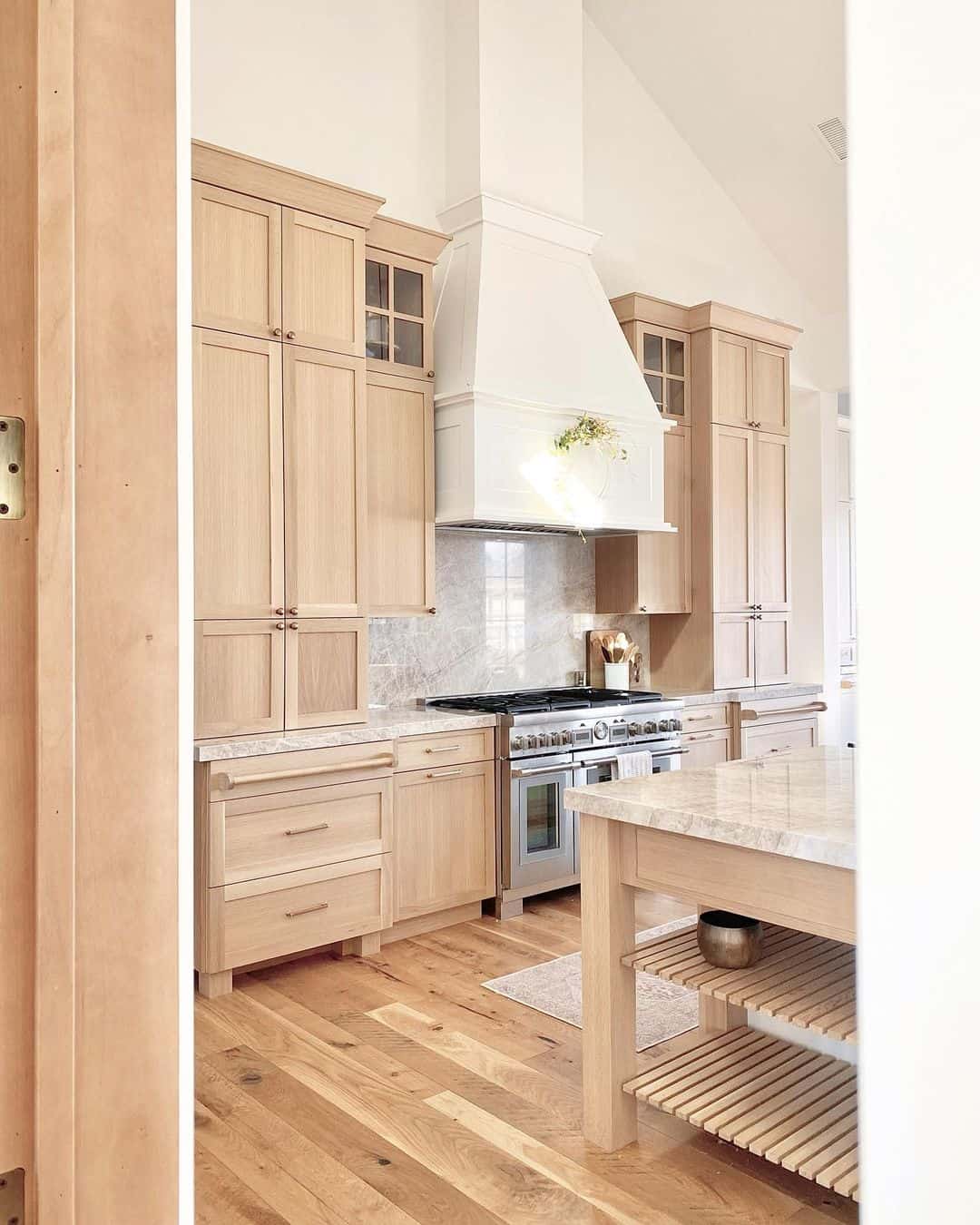 Wood Cabinet Kitchen with Matching Island - Soul & Lane