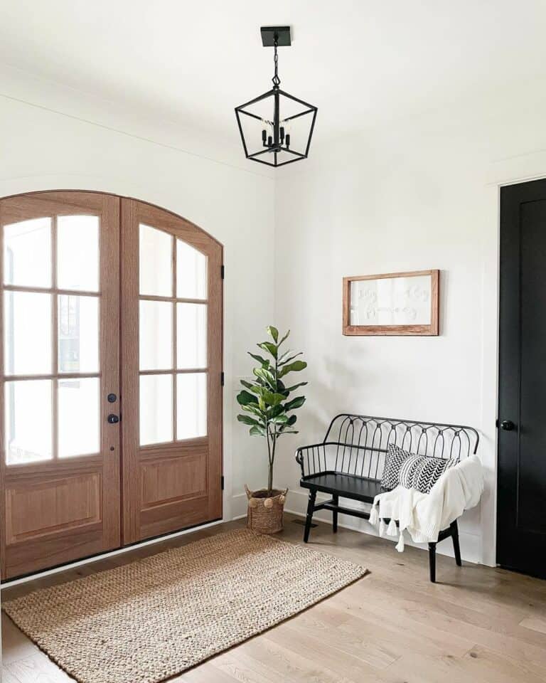 Wood and White Entryway Inspiration