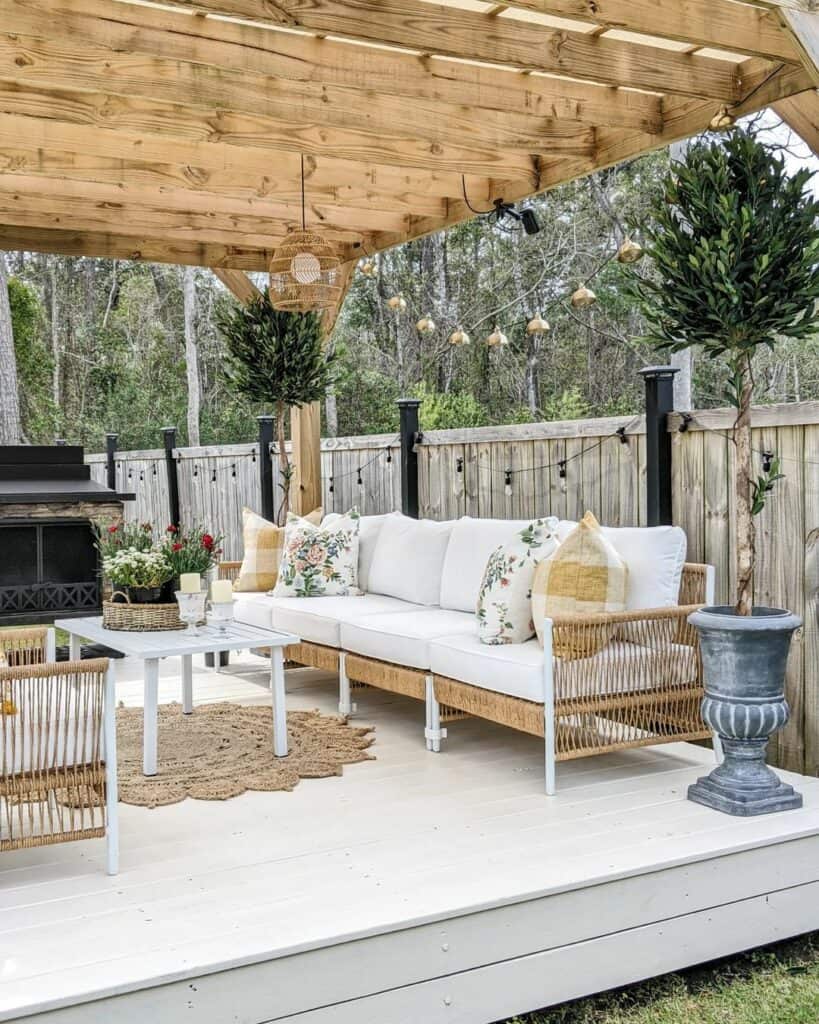 Wood and White Patio Ideas