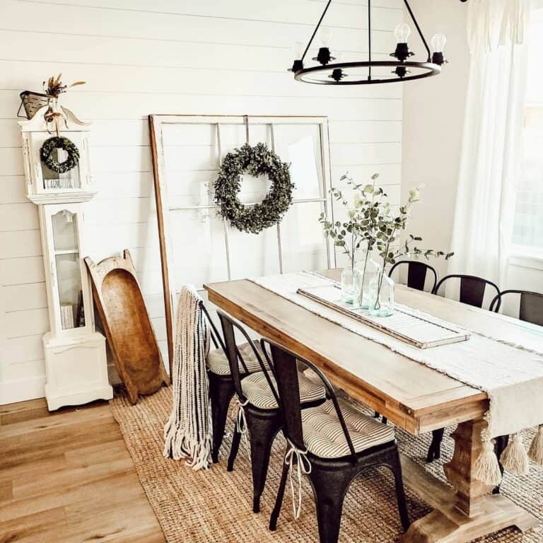 Woven Jute Under Double Pedestal Dining Table