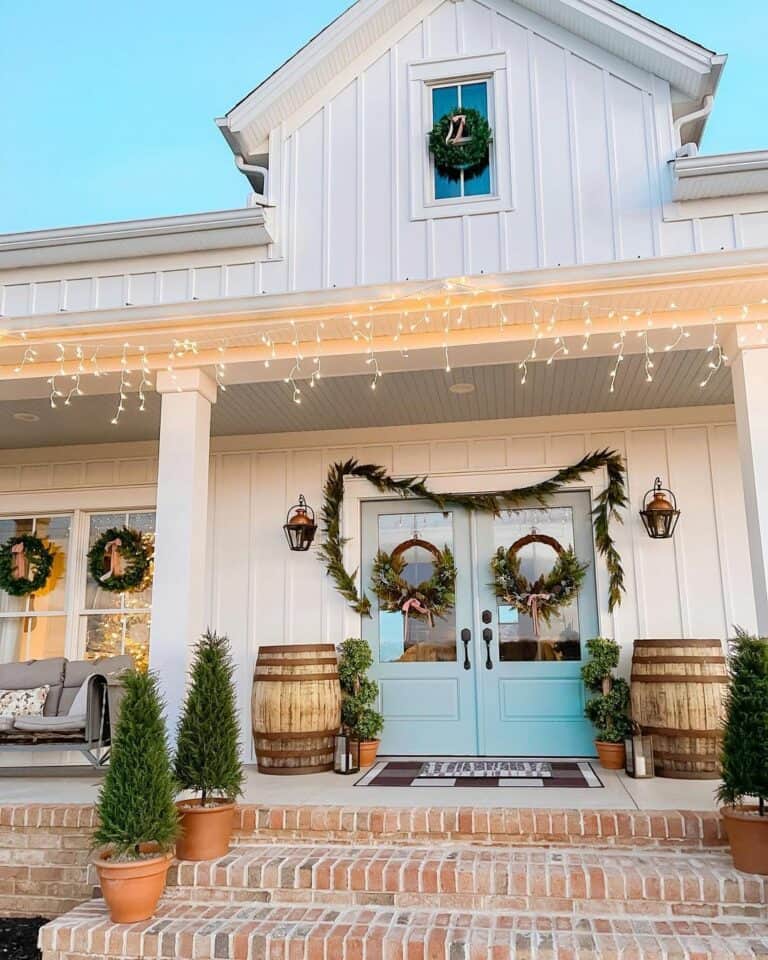 Wreaths in Every Farmhouse Window