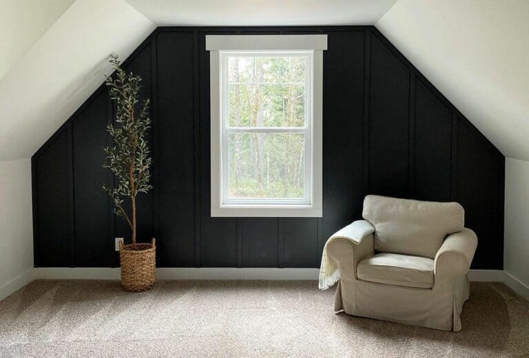 Accent Wall Behind Beige Armchair