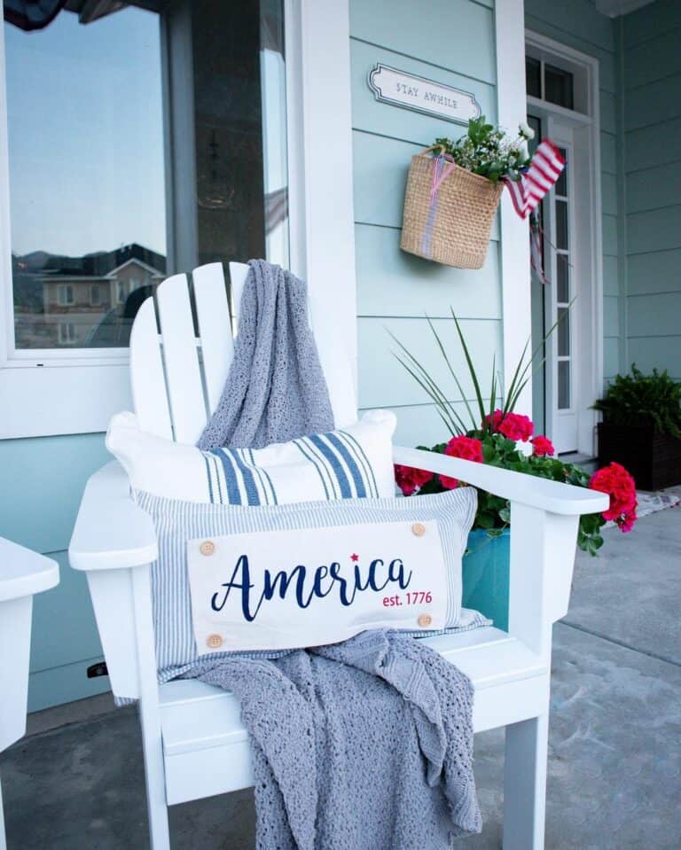 Adirondack Chair on Front Porch