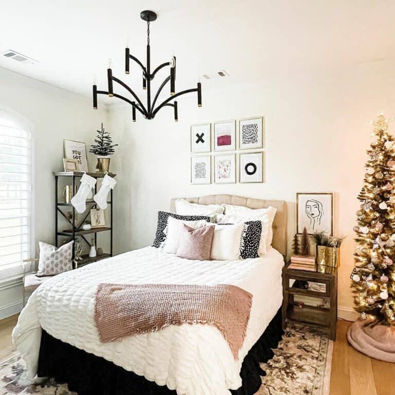Airy Bedroom with Festive Décor