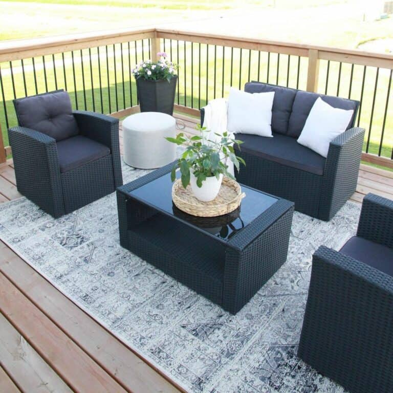Back and White Small Deck Ideas
