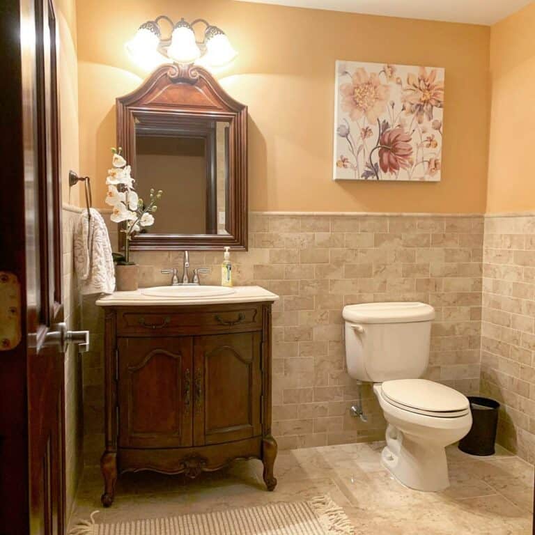 Basement Bathroom Ideas With Tile Wall