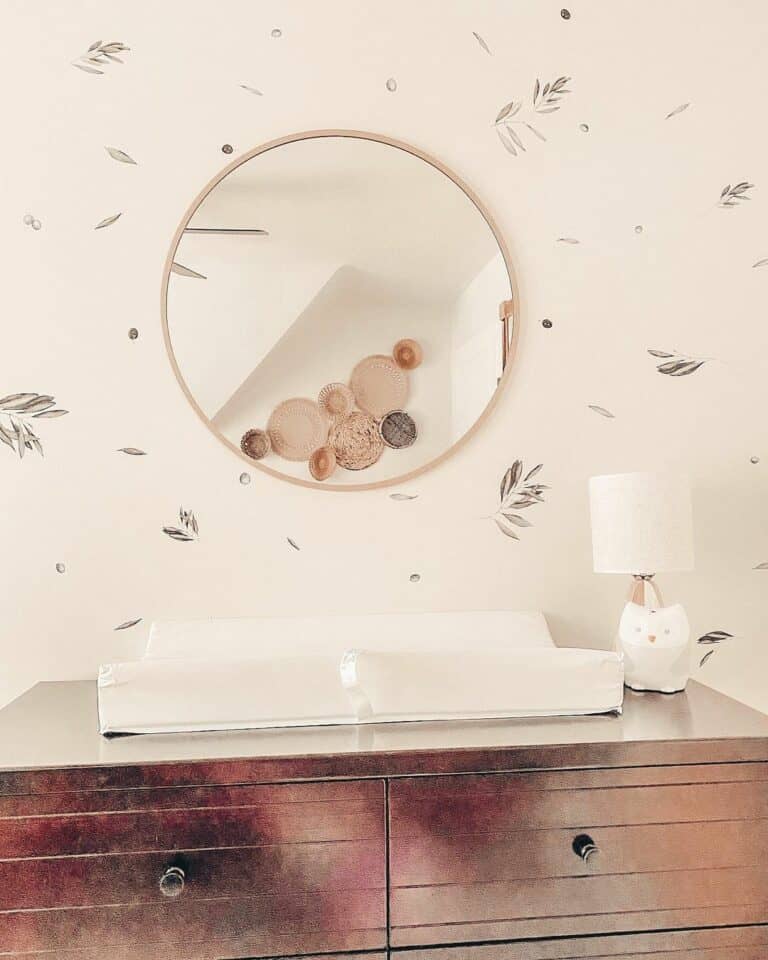 Bathroom With Pink and Floral Accents