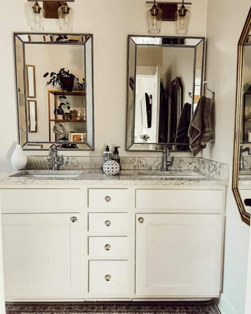 Beveled Bathroom Mirror Ideas Over the Vanity
