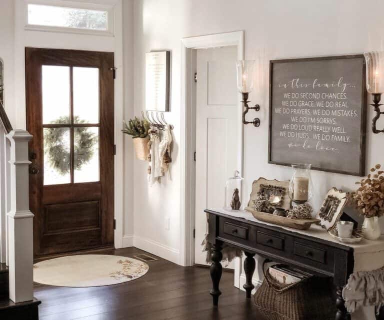 Black Farmhouse Entryway Table Ideas