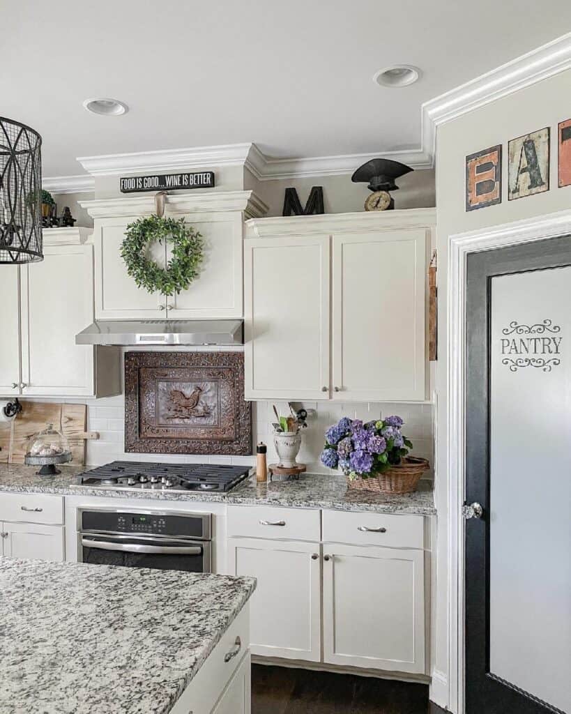 Black Kitchen Pantry Door Ideas With Frosted Glass