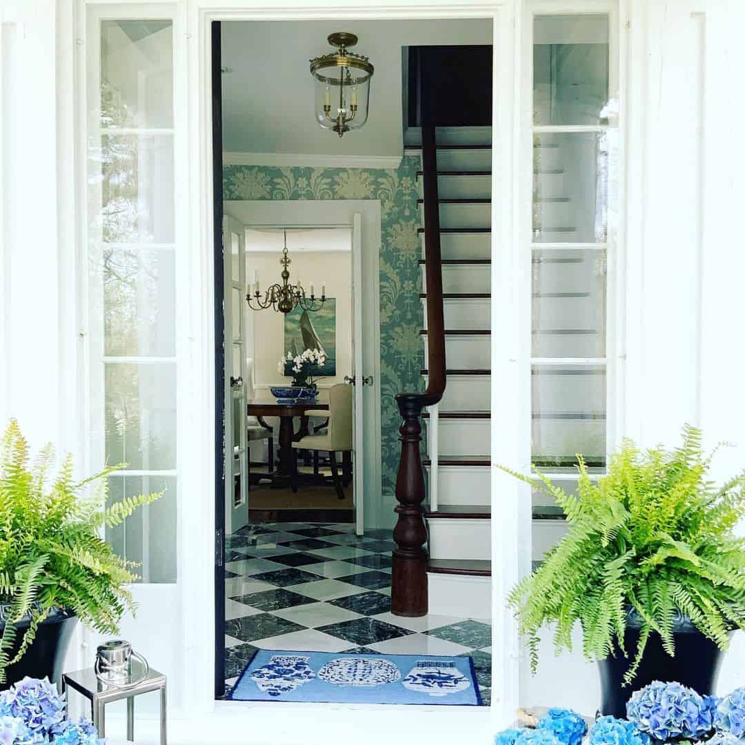 Black and White Porcelain Tile Ideas for an Entry - Soul & Lane