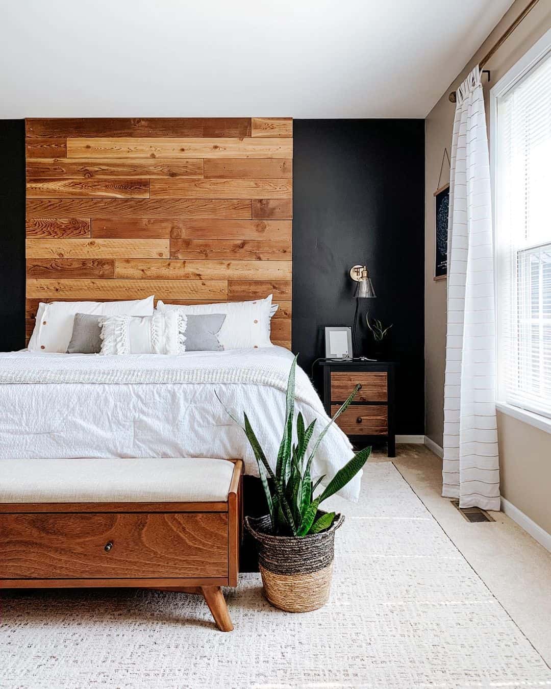Black and Wood Accent Wall Ideas Soul & Lane