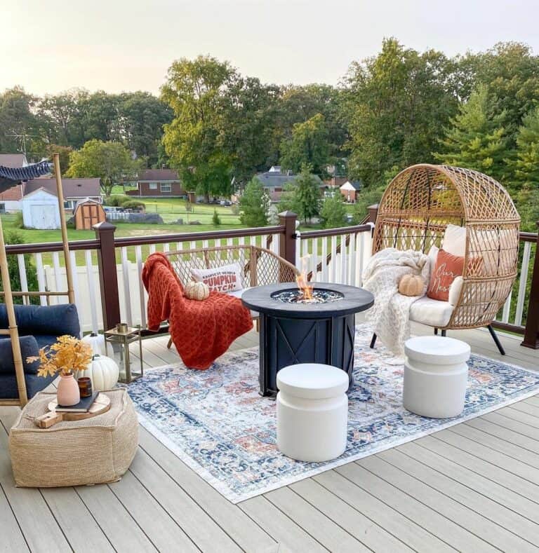 Bohemian Fire Pit Seating Area Ideas