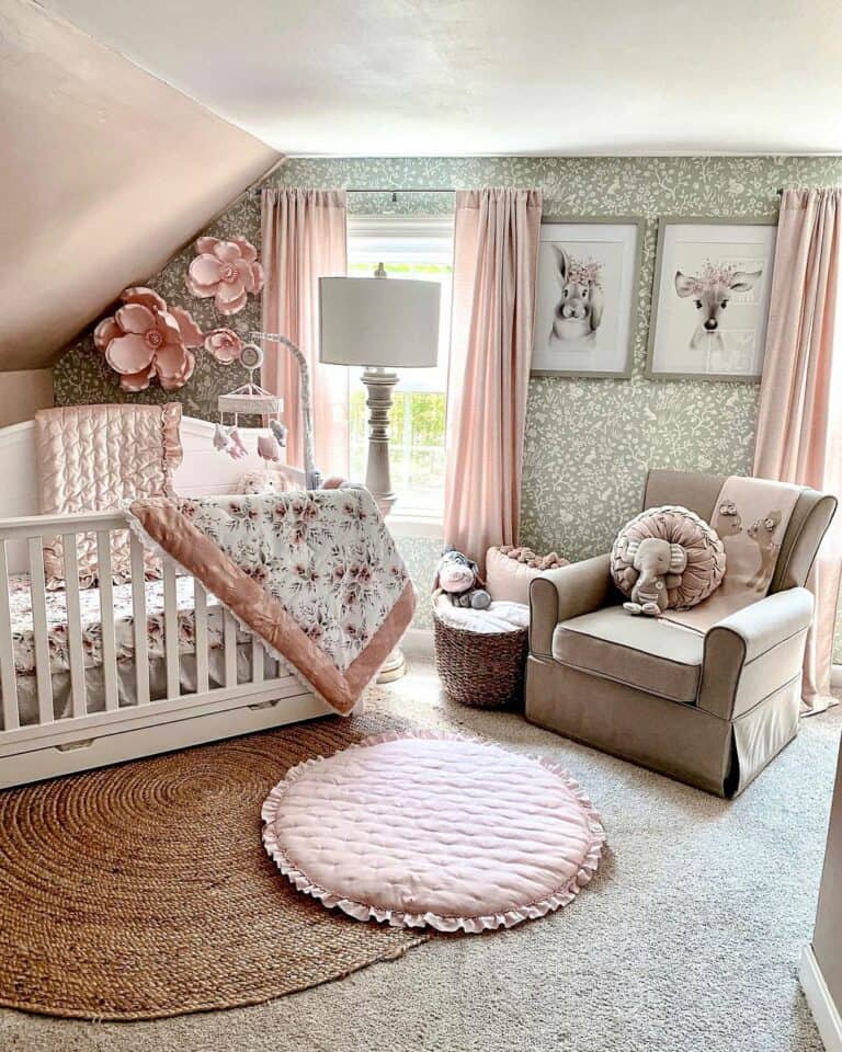 Bonus Room Nursery With Pink Accessories