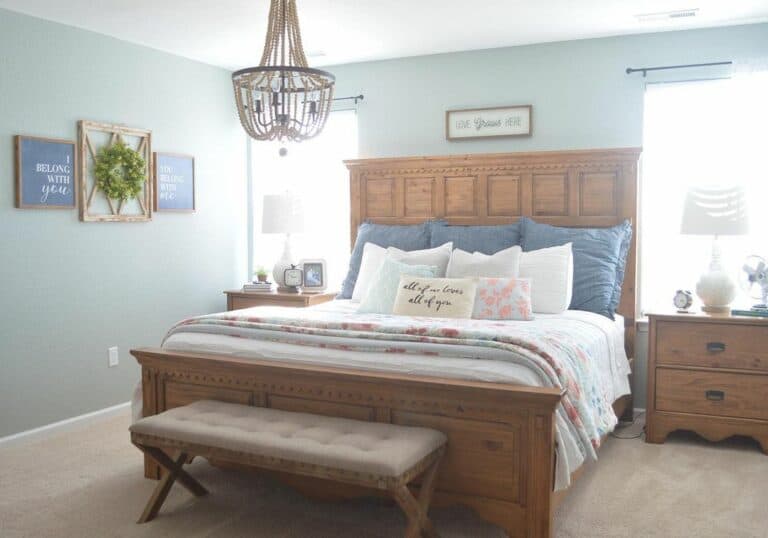 Brown Beaded Chandelier for Master Bedroom