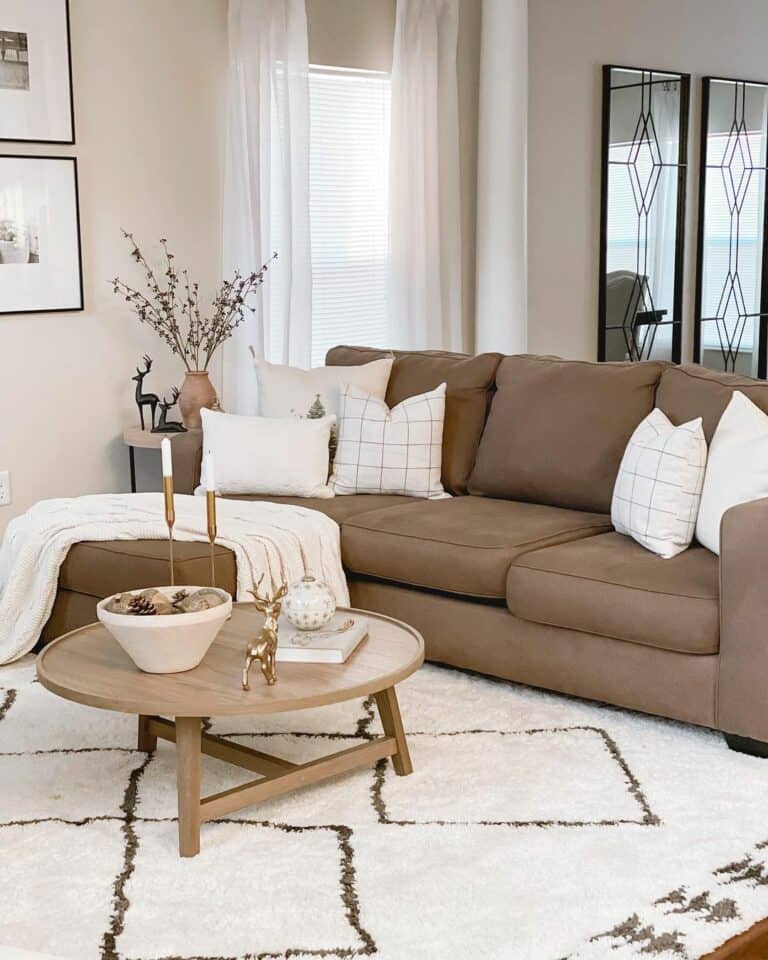 Brown and Cream Living Room