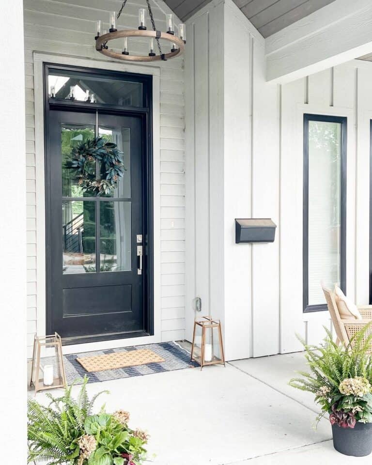 Chandelier Lighting in Front Porch