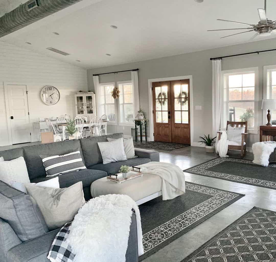 30 Calming Grey and White Living Room Styling Ideas