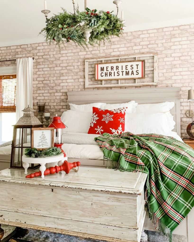 Cheerfully Festive-decorated Bedroom