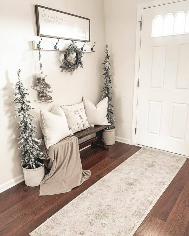 Christmas Décor Beside Front Door