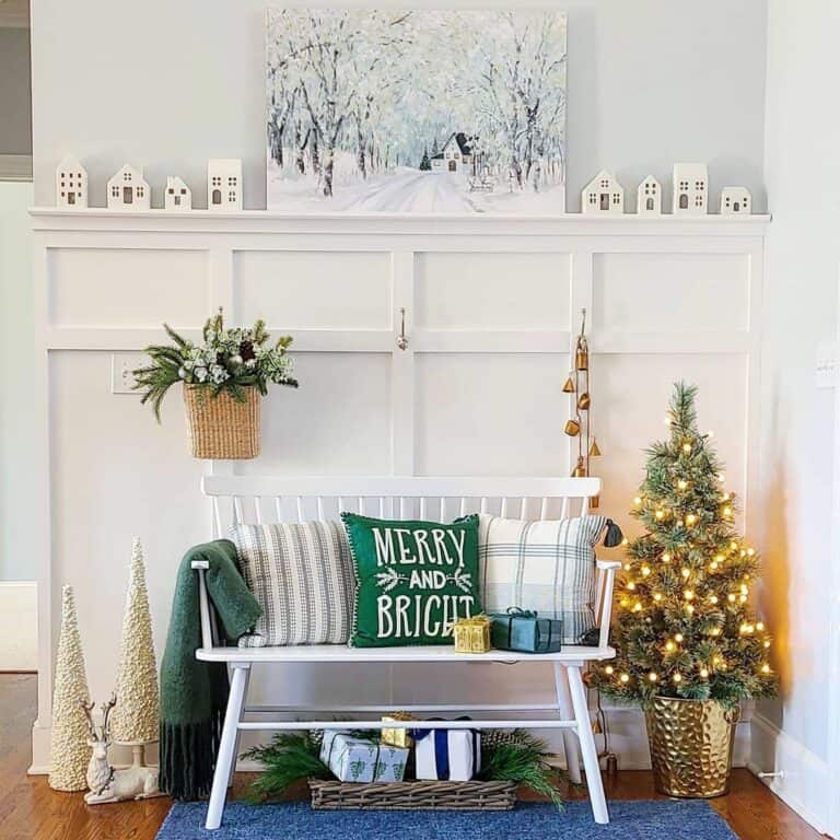 Christmas Display with Board and Batten Wall