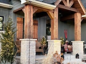 Christmas Rustic Farmhouse Front Porch Decorations