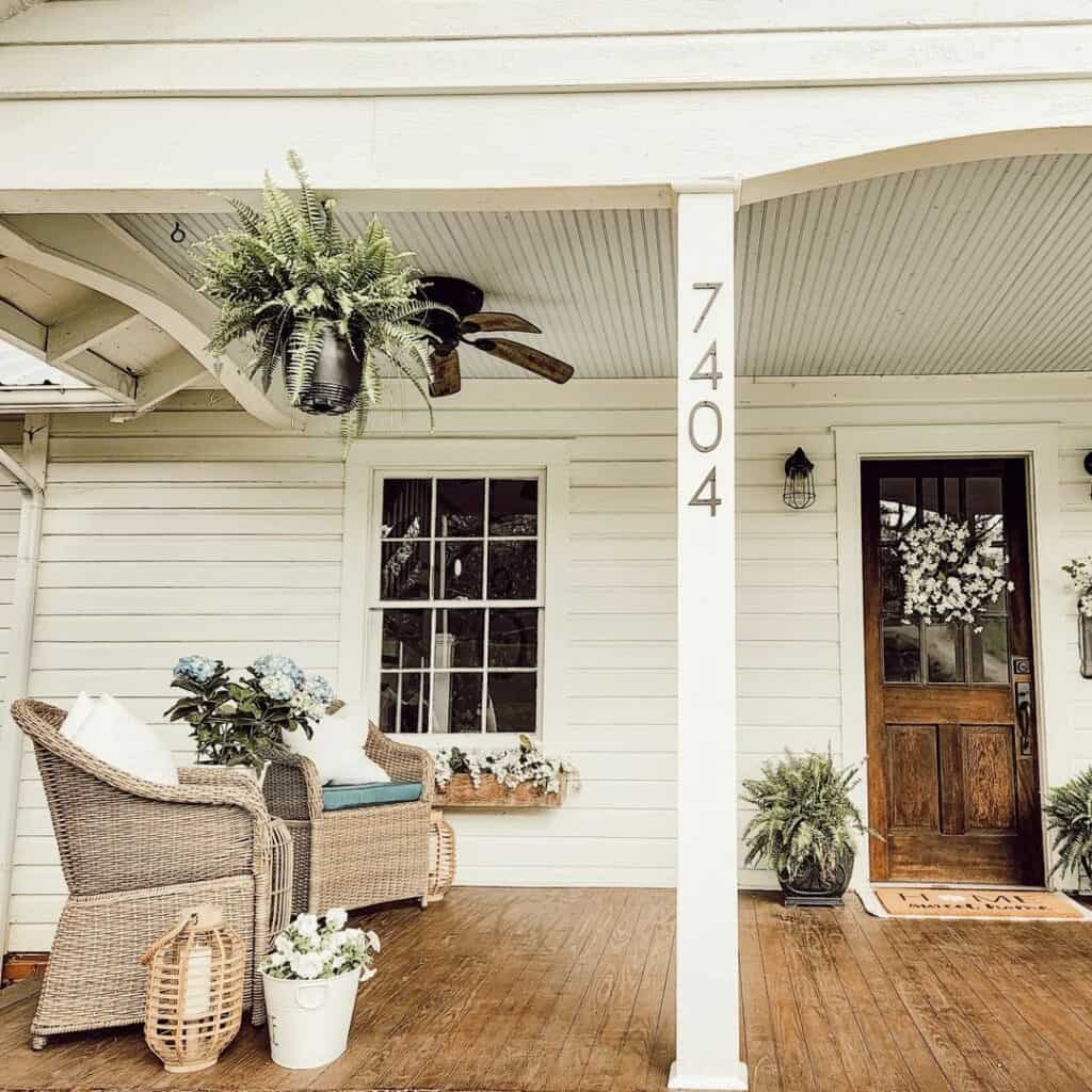 Classic Comfort Porch With Wicker Furniture Soul & Lane