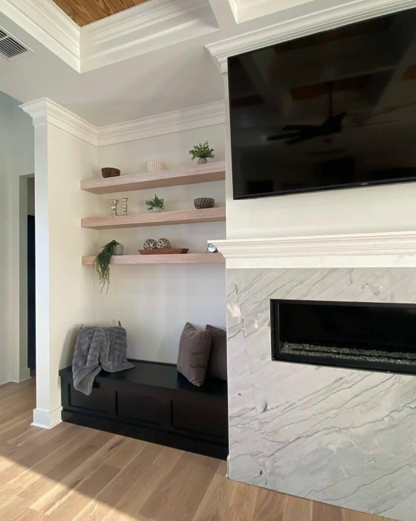 Classic Detailed White Trim in Living Room