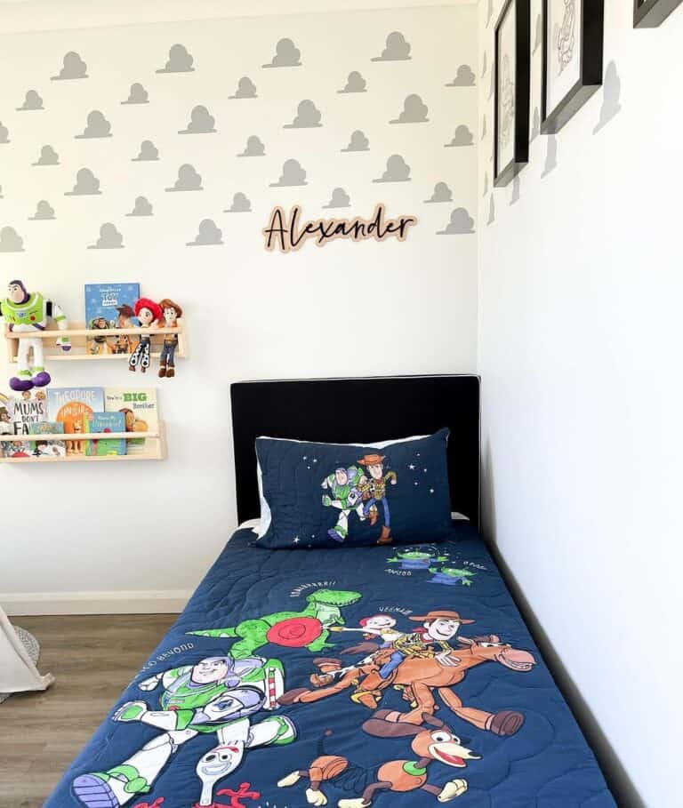 Cloud Mural in Kids Room
