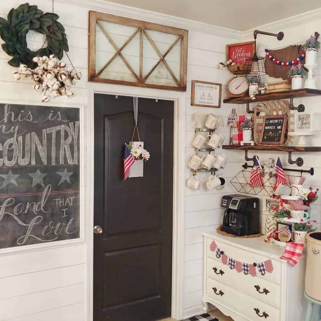 Coffee Corner With Patriotic Accents