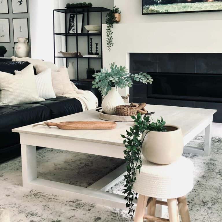 Coffee Table for Black and White Living Room