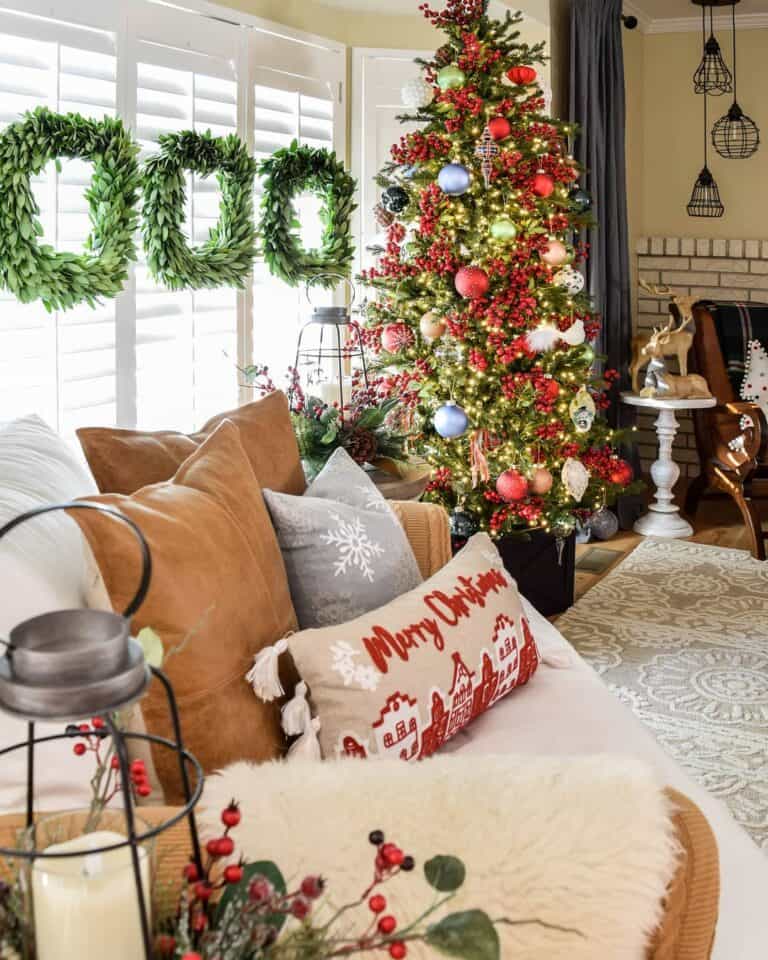 Colorful Christmas Living Room