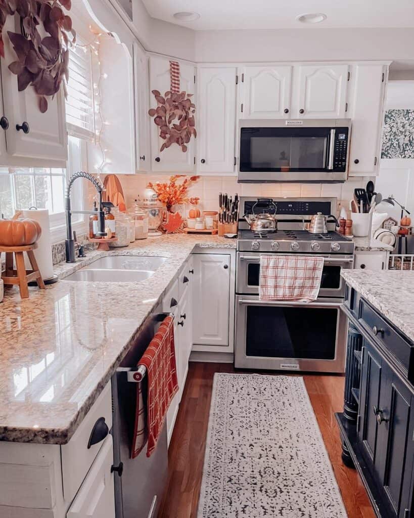 Compact Kitchen Decorated With Fall Décor