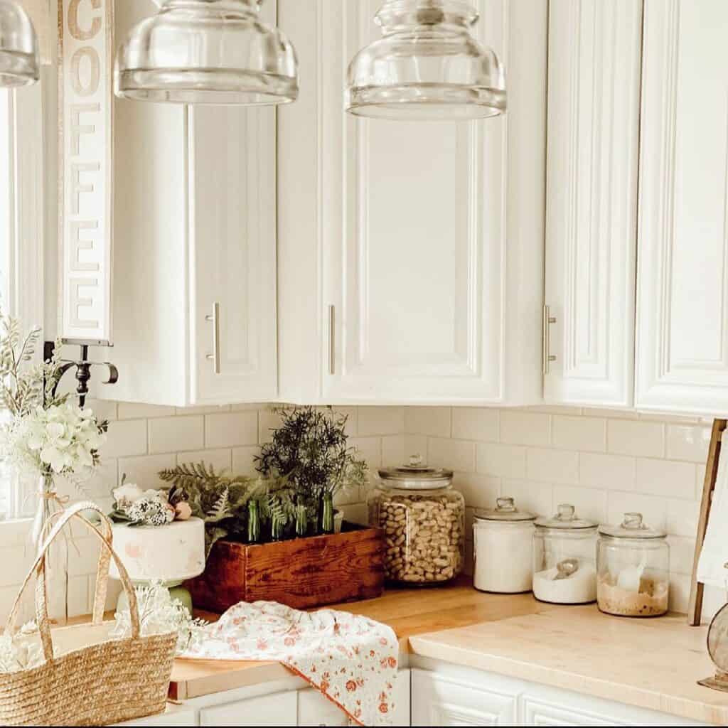 Corner Cabinet Ideas for a White Farmhouse Kitchen
