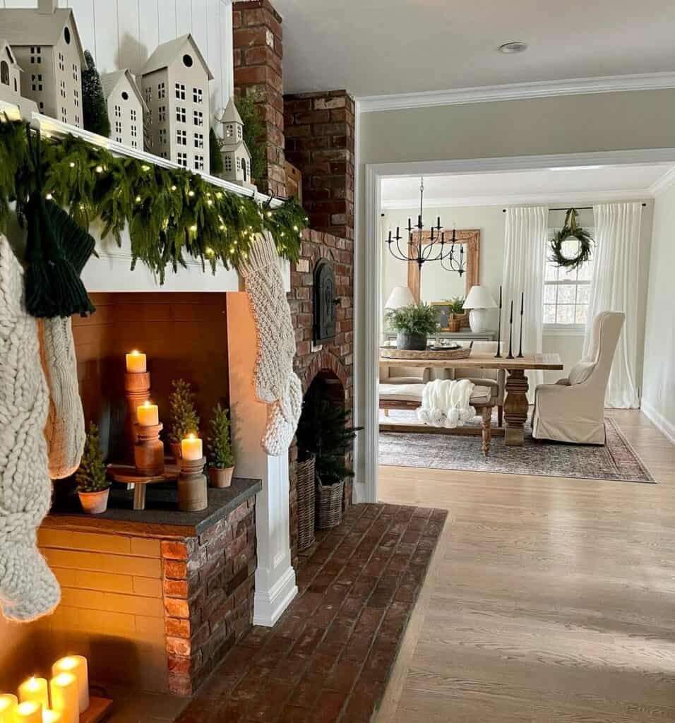 Cozy Décor for a Rustic Empty Fireplace