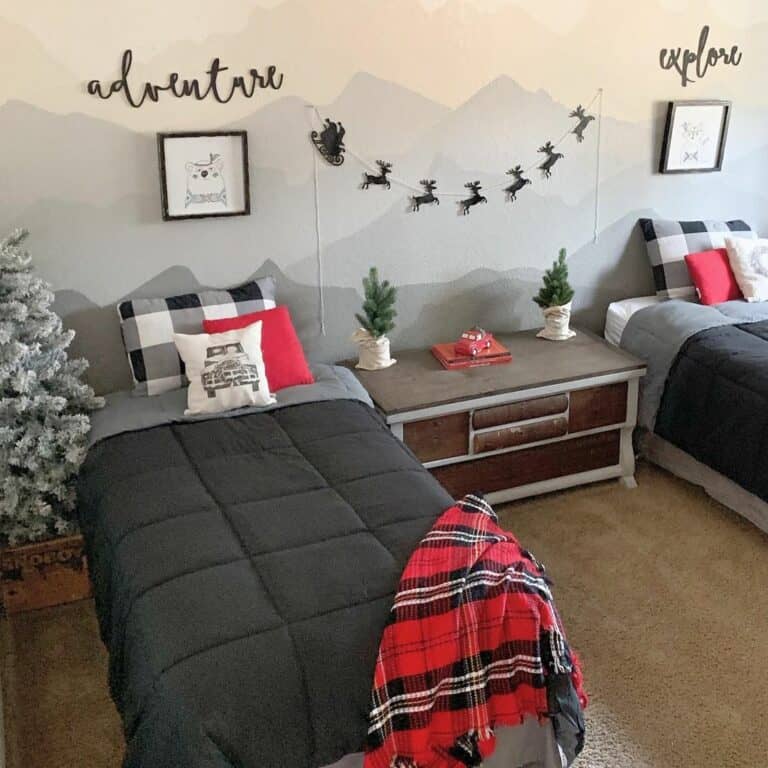Cozy Kids Bedroom With No Headboard Ideas