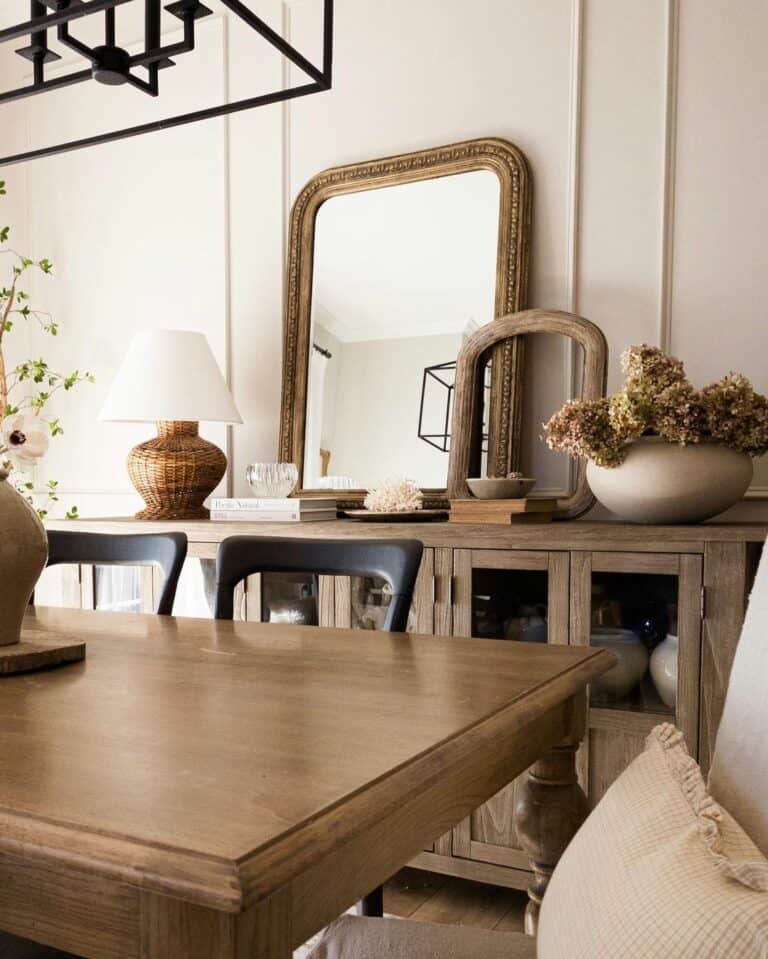 Cream and Wooden Dining Room