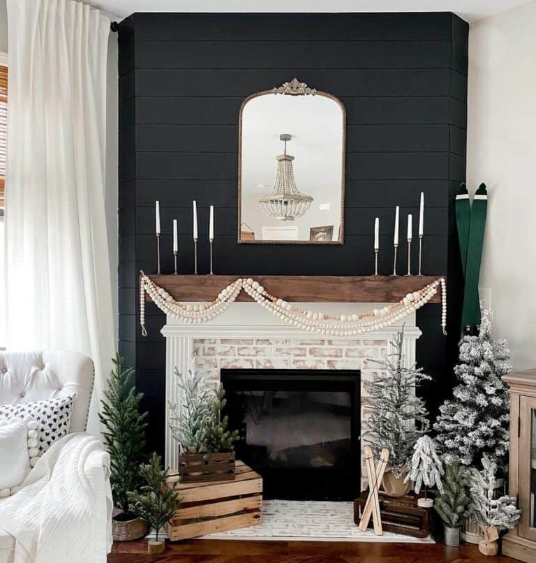 Creating a Modern and Festive Fireplace Display