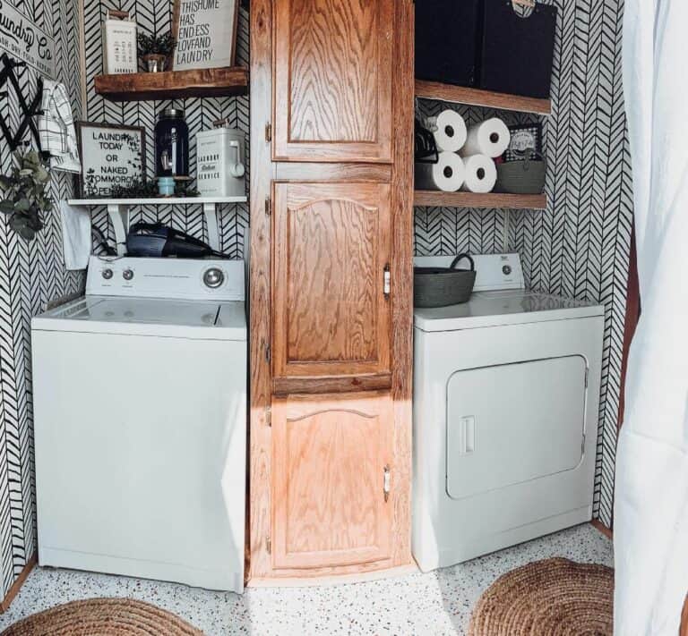 Custom Cabinetry Storage for a Small Laundry Room