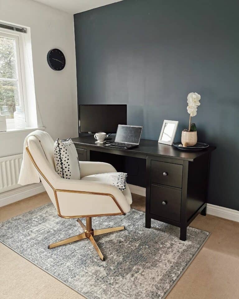Dark Blue Modern and Minimalistic Office Design