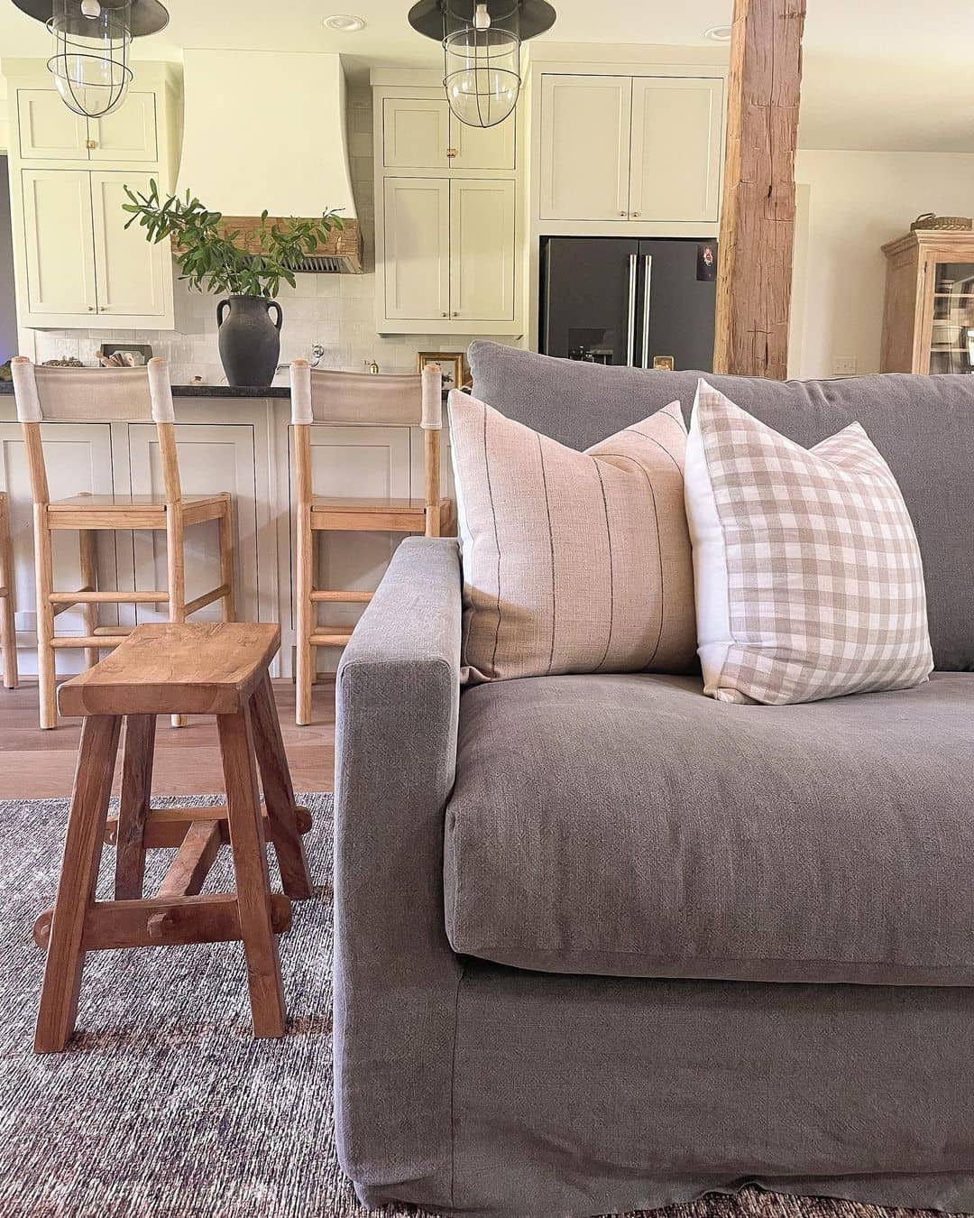 Dark Grey Couch in Living Room Idea Soul & Lane